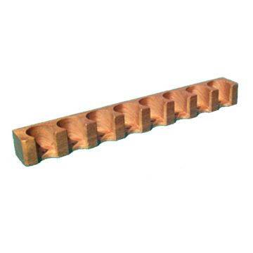 Lammer Rack: Wood, 8 Hole, In Line